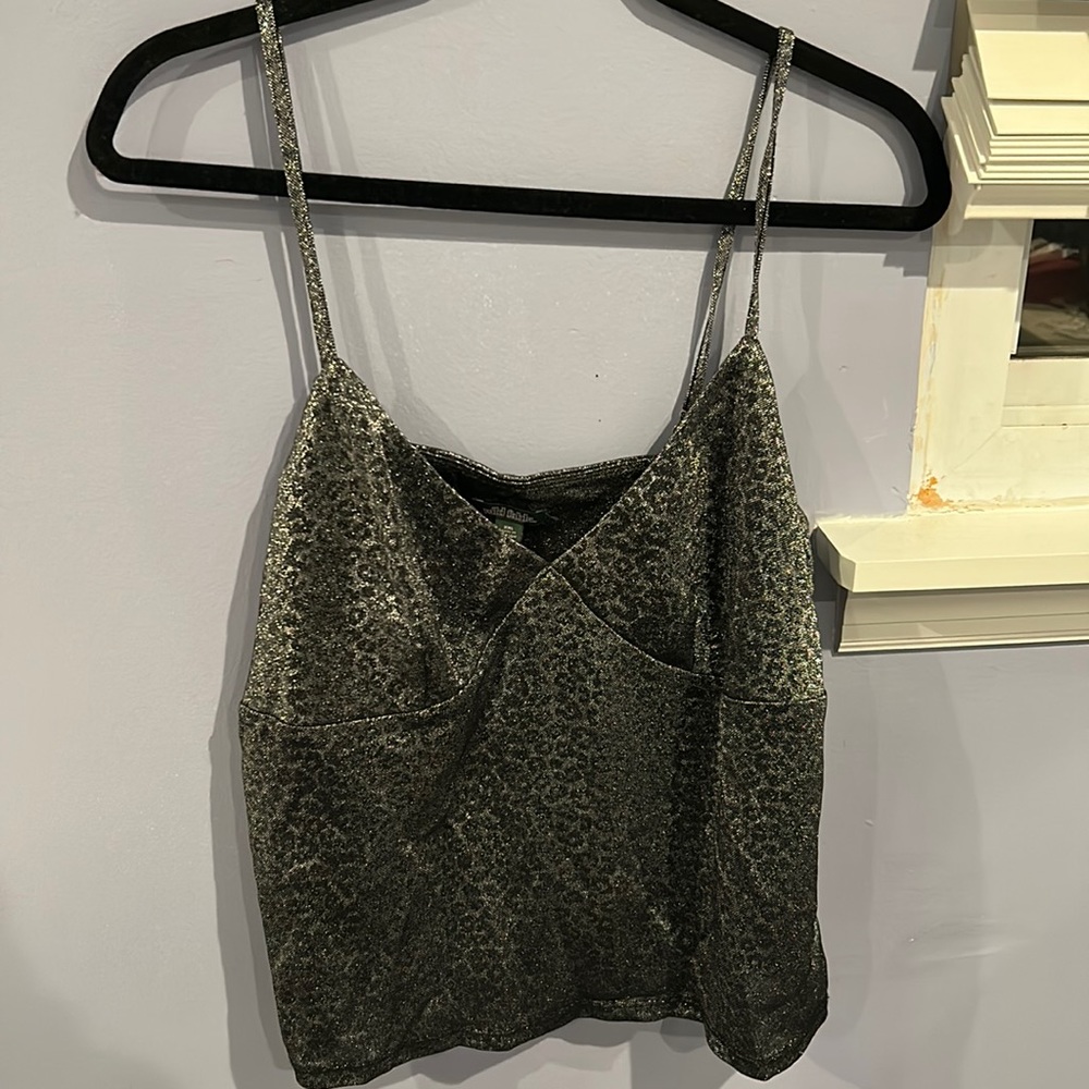 Sparkly cheetah print crop top